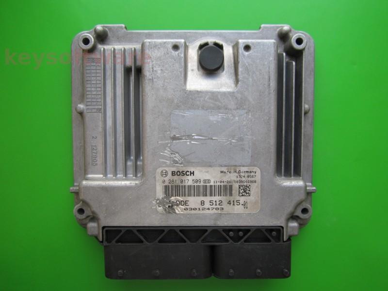 ECU Mini Cooper 1.6D DDE8512415 0281017509 EDC17C50