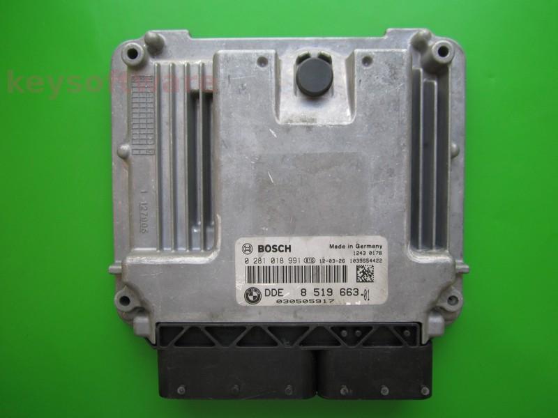 ECU Mini Cooper 1.6D DDE8519663 0281018991 EDC17C50