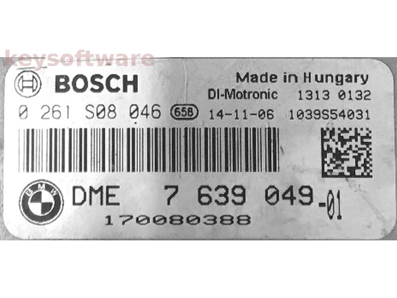 ECU Mini Cooper S 1.6 DME7639049 0261S08046 MEVD17.2.2 {