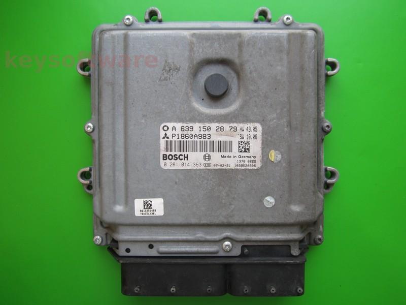 ECU Mitsubishi Colt 1.5DID P1860A983 0281014363 EDG16C33