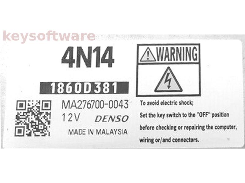 ECU Mitsubishi L200 2.2DID 1860D381 MA276700-0043 4N14