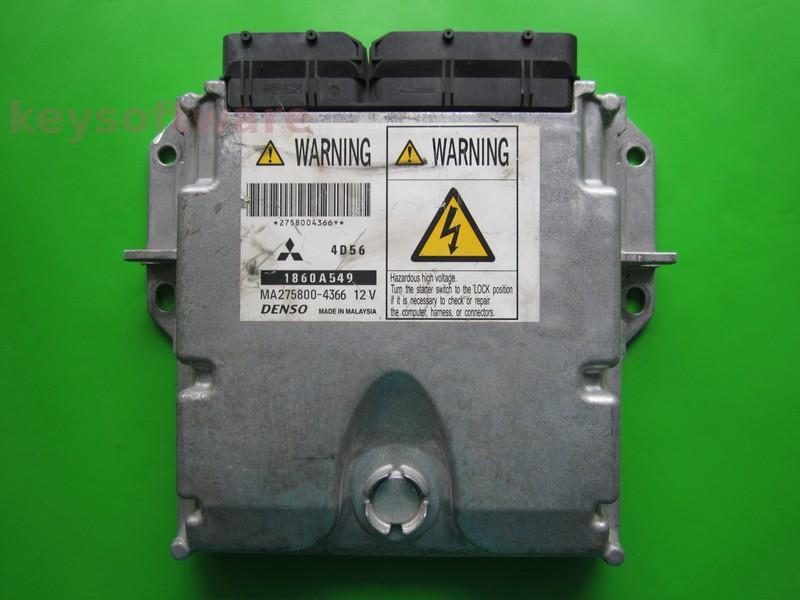 ECU Mitsubishi L200 2.5DID 1860A549 MA275800-4366 4D56