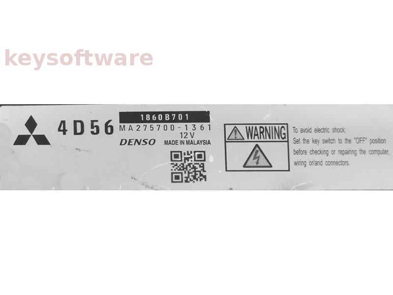 ECU Mitsubishi L200 2.5DID 1860B701 MA275700-1361 4D56 {
