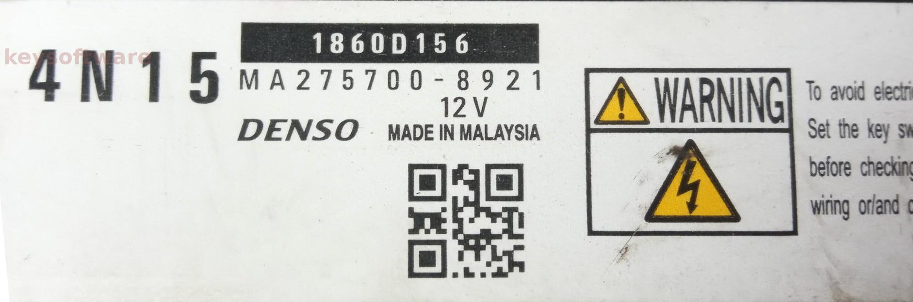 ECU Mitsubishi L200 2.4 DID 1860D156 MA275700-8921 4N15 {