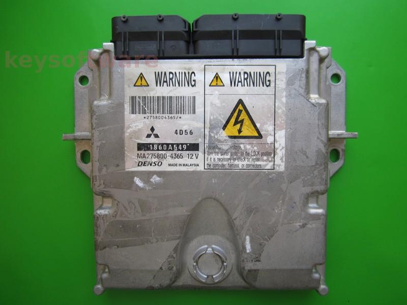 ECU Mitsubishi L200 2.5DID 1860A549 MA275800-4365 4D56 }