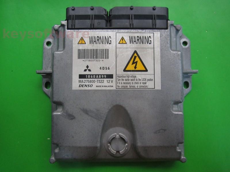ECU Mitsubishi L200 2.5DID 1860A899 MA275800-7322 4D56