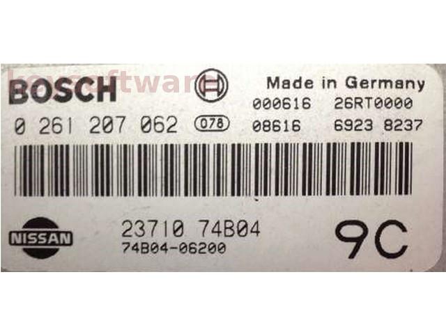 ECU Nissan Micra 1.3 74B04 06200 0261207062 M1.9.5 {