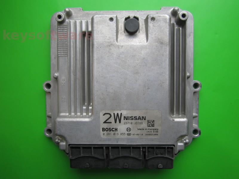 ECU Nissan Qashqai 2.0DCI 23710 JD78B 0281013855 EDC16CP33 }