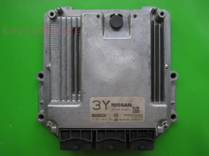 ECU Nissan Qashqai 2.0DCI 23710 JD78D 0281014361 EDC16CP33