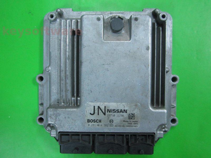 ECU Nissan Qashqai 2.0DCI 23710 JG78E 0281014362 EDC16CP33 {
