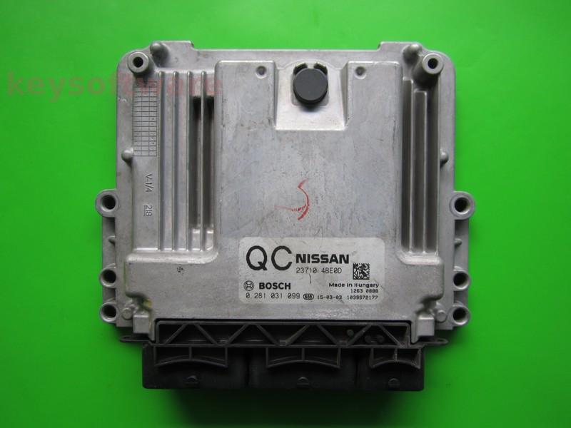 ECU Nissan X-Trail 1.6DCI 23710 4BE0D 0281031099 EDC17C84