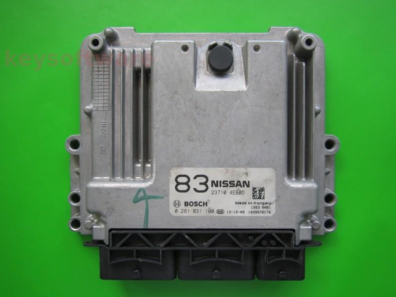 ECU Nissan Qashqai 1.6DCI 23710 4EB0D 0281031100 EDC17C84}