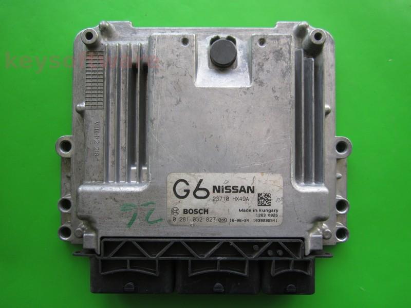ECU Nissan Qashqai 1.6DCI 23710 HX49A 0281032827 EDC17C84 {+