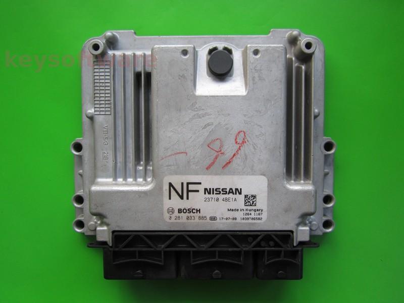 ECU Nissan X-Trail 2.0DCI 23710 4BE1A 0281033885 EDC17C84 }