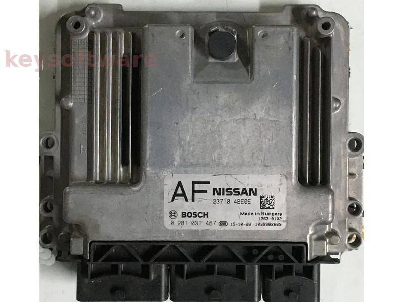 ECU Nissan Qashqai 1.6DCI 237104BE0E 0281031467 EDC17C84 {