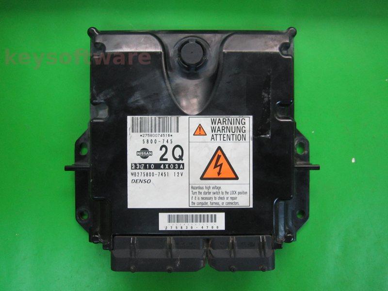 ECU Nissan Navara 2.5DCI 23710 4X03A MB275800-7451 174CP {