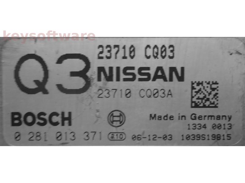 ECU Nissan Alteon 3.0DCI 23710CQ03 0281013371 EDC16C41
