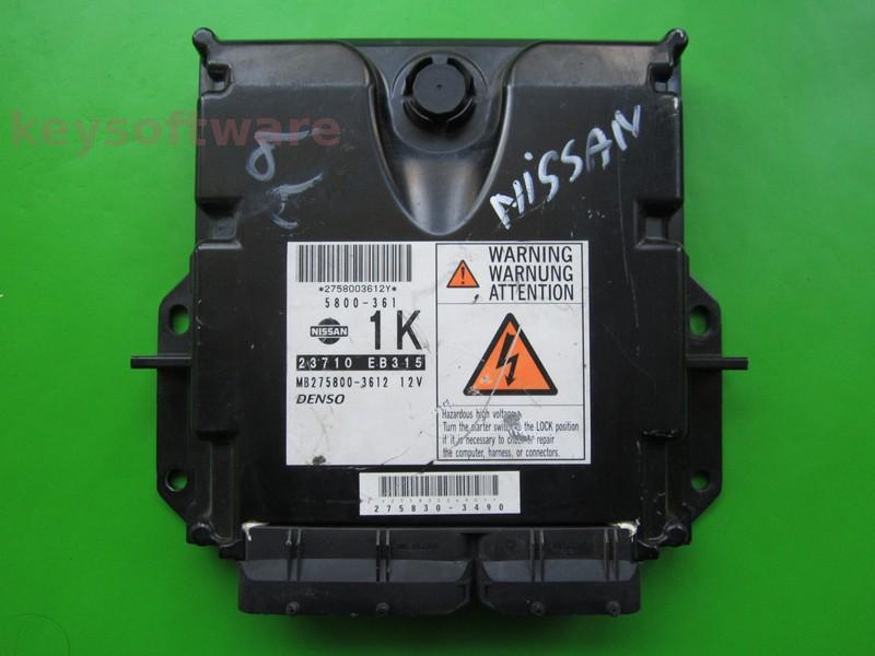 ECU Nissan Navara 2.5DCI 23710 EB315 MB275800-3612 174CP