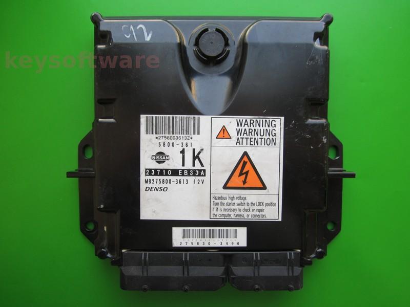 ECU Nissan Navara 2.5DCI 23710 EB33A MB275800-3613 174CP }