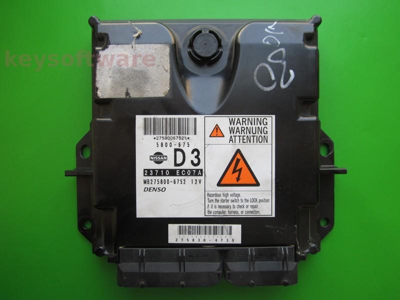 ECU Nissan Navara 2.5DCI 23710 EC07A MB275800-6752 174CP