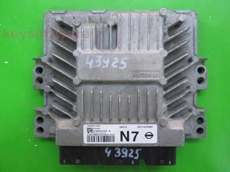 ECU Nissan Qashqai 1.5DCI 23710JD58C S180033106A SID303