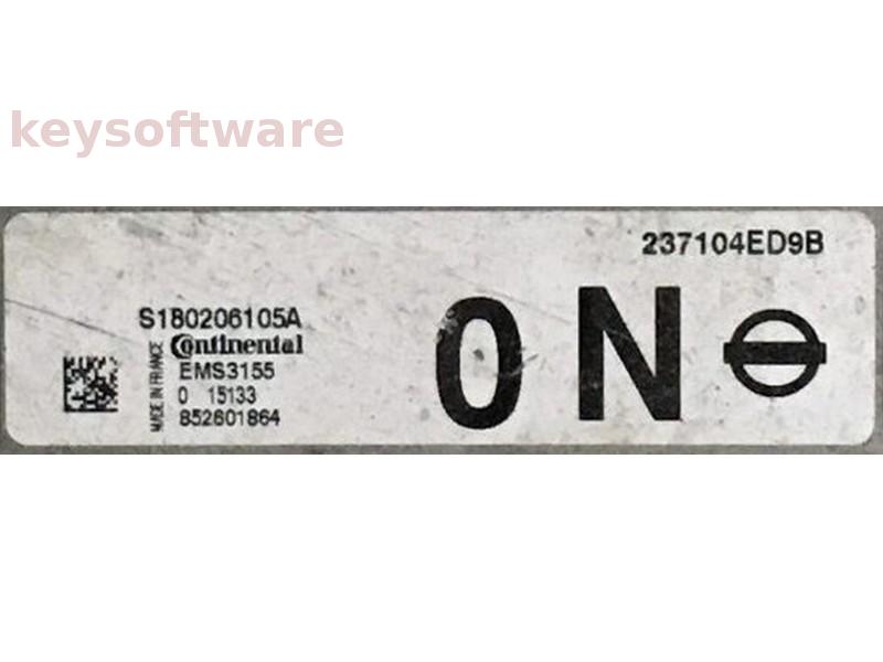 ECU Nissan Qashqai 1.2 237104ED9B S180206105A EMS3155 {