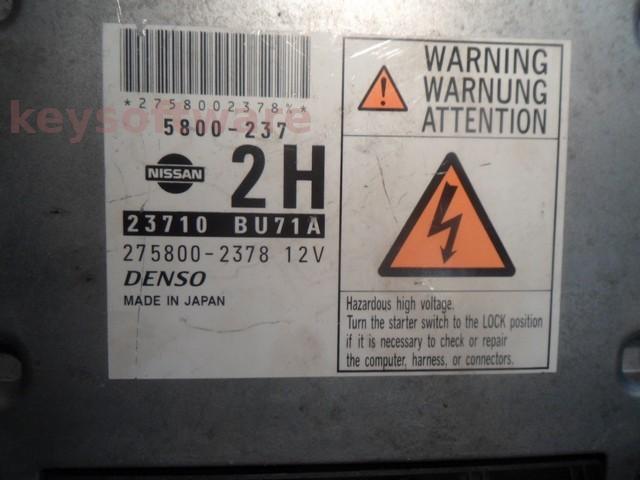 ECU Nissan Primera 2.2DCI 23710 BU71A 275800-2378 136CP