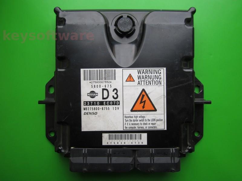 ECU Nissan Navara 2.5DCI 23710 EC07D MB275800-6755 174CP }