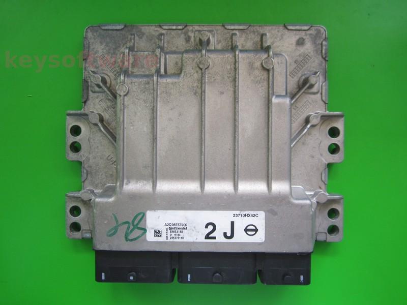 ECU Nissan Qashqai 1.2DCI 23710HX42C A2C98757200 EMS3155