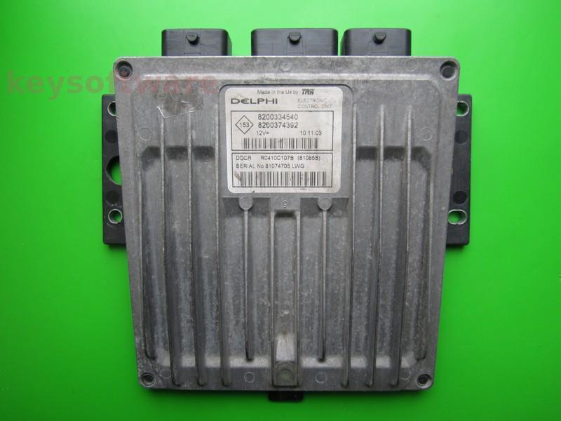ECU Renault Clio 1.5DCI 8200374392 81085B DDCR
