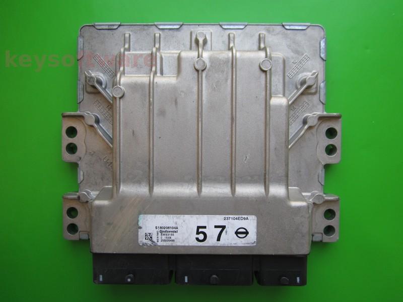 ECU Nissan Pulsar 1.2 237104ED9A S180206104A EMS3155 {