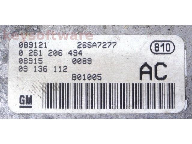 ECU Opel Vectra B 2.6 09136112 0261206494 ME3.1.1 {