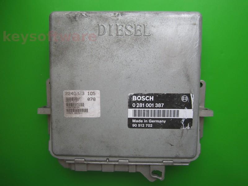 ECU Opel Omega 2.5TD 90512702 0281001387 EDC1.3.1