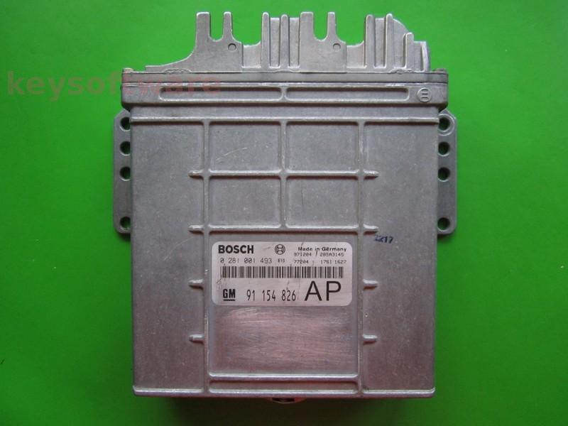 ECU Opel Frontera 2.5TDS 91154826 0281001493 MSA15.5