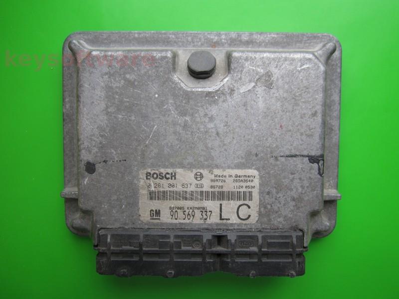 ECU Opel Sintra 2.2DTI 90569337 0281001637 EDC15M1