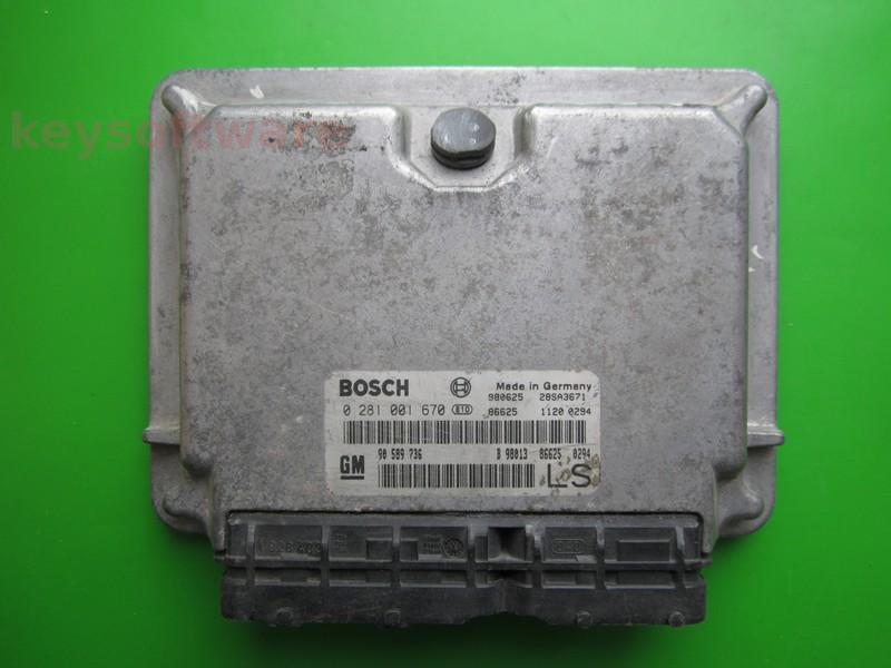 ECU Opel Astra G 1.7DTI 90589736 0281001670 EDC15M1