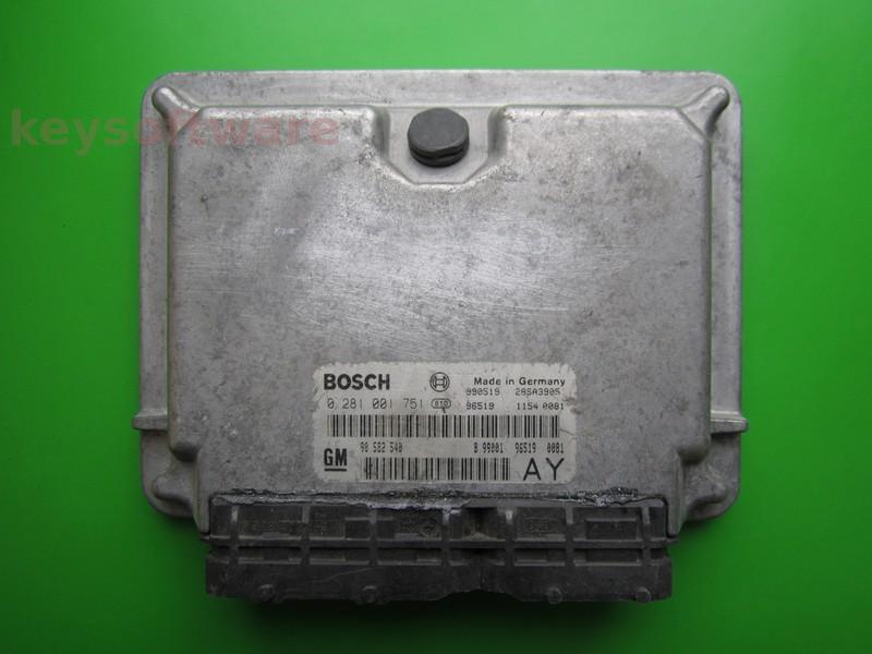 ECU Opel Zafira 2.0DTI 90582548 0281001751 EDC15M1