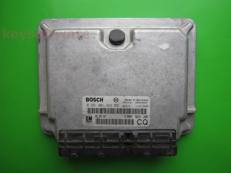 ECU Opel Astra G 2.0DTI 09133267 0281001869 EDC15M1 X20DTL