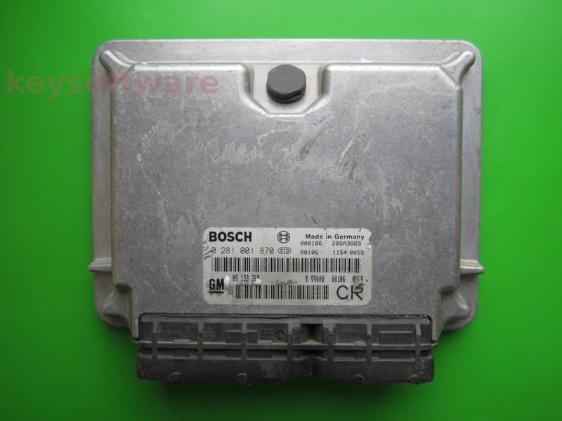 ECU Opel Astra G 2.0DTI 09133268 0281001870 EDC15M1