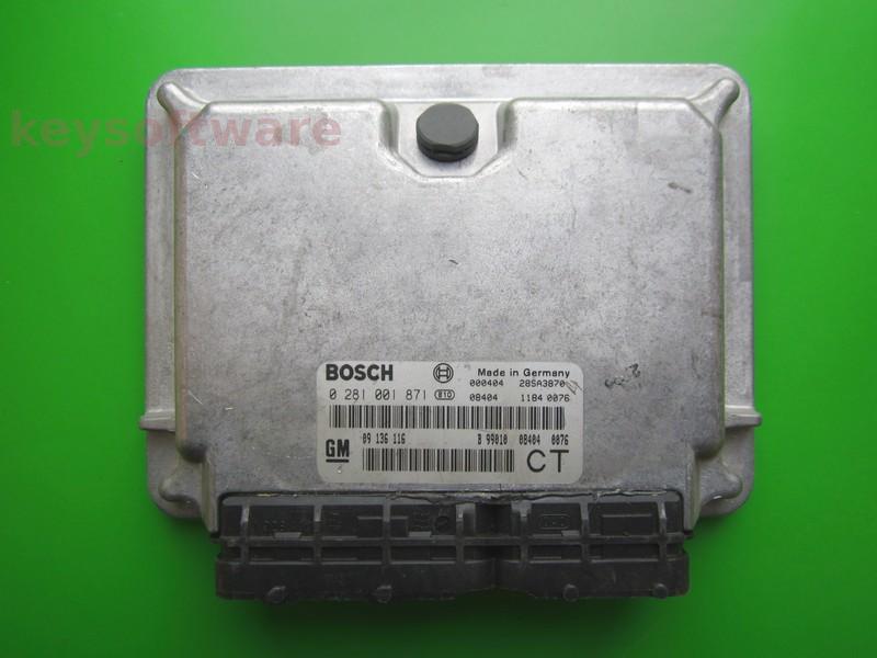 ECU Opel Vectra B 2.0DTI 09136116 0281001871 EDC15M1