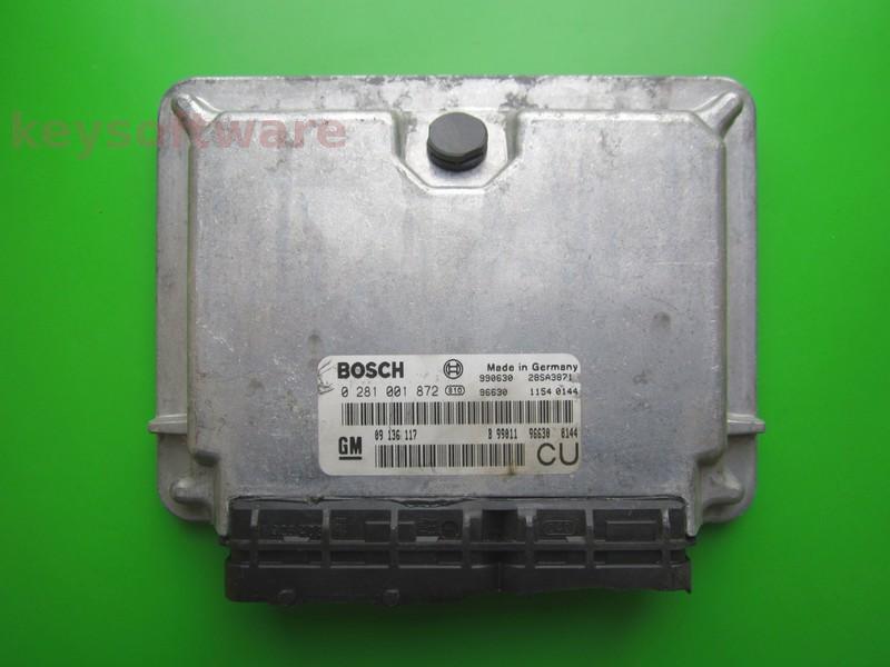 ECU Opel Vectra B 2.0DTI 09136117 0281001872 EDC15M1