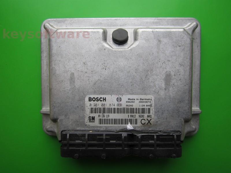 ECU Opel Vectra B 2.0DTI 09136119 0281001874 EDC15M1