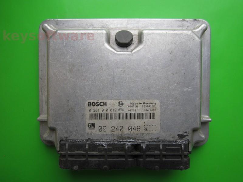 ECU Opel Astra G 2.0DTI 09240046 0281010012 EDC15M1 X20DTL