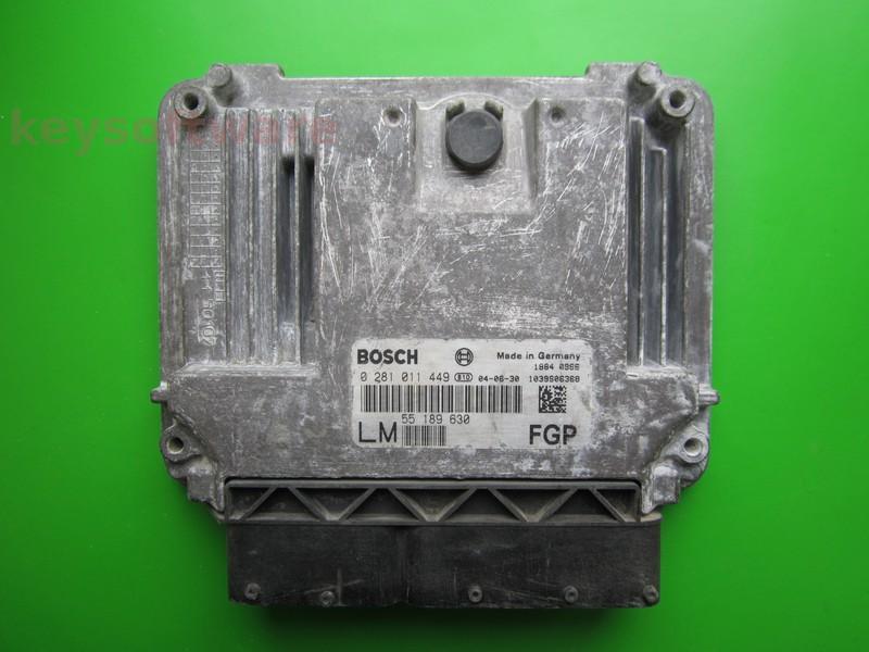 ECU Opel Vectra C 1.9CDTI 55189630 0281011449 EDC16C9 }+