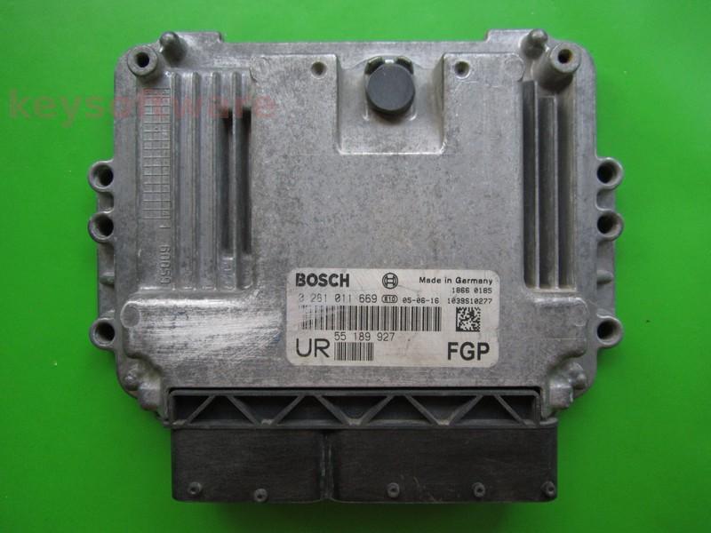 ECU Opel Zafira 1.9CDTI 55189927 0281011669 EDC16C9 +