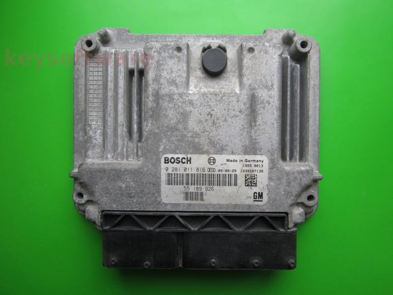 ECU Opel Vectra C 1.9CDTI 55189926 0281011816 EDC16C9
