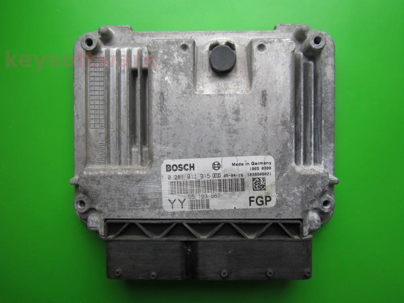 ECU Opel Vectra C 1.9CDTI 55193967 0281011915 EDC16C9 {+