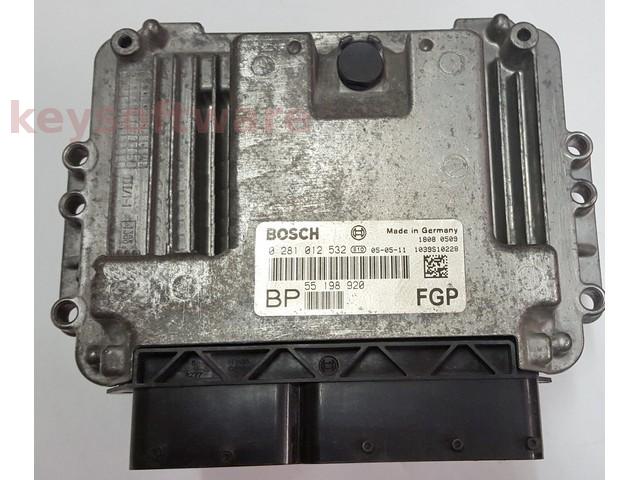 ECU Opel Zafira 1.9CDTI 55198920 0281012532 EDC16C9 { +