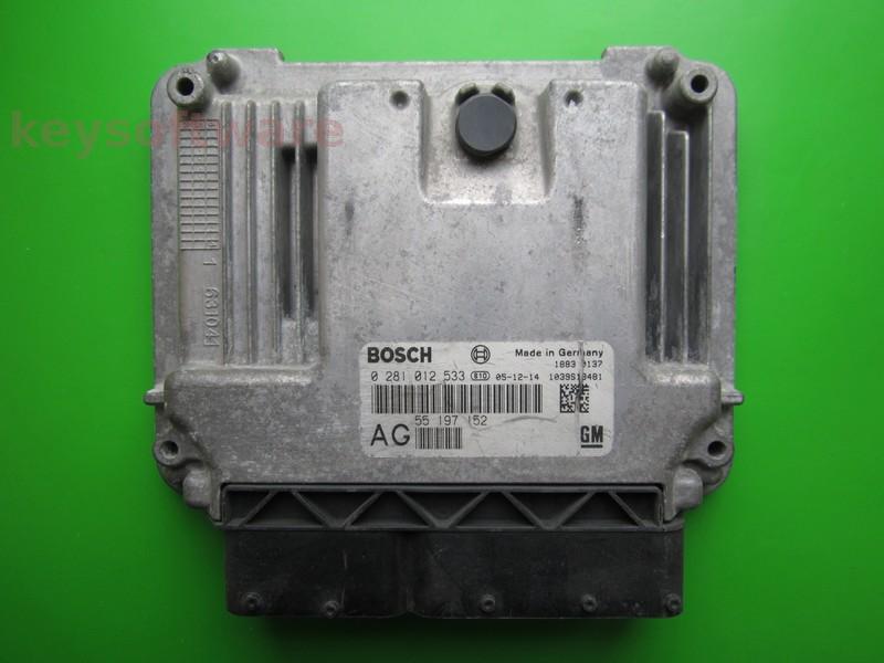 ECU Opel Vectra C 1.9CDTI 55197152 0281012533 EDC16C9 {+