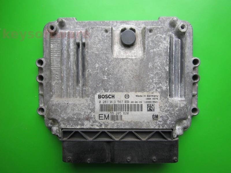 ECU Opel Zafira 1.9CDTI 55205620 0281013567 EDC16C39